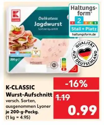Kaufland K-CLASSIC Wurst- Aufschnitt Angebot