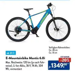 Aldi Süd E-Mountainbike Montis 6.0i Angebot