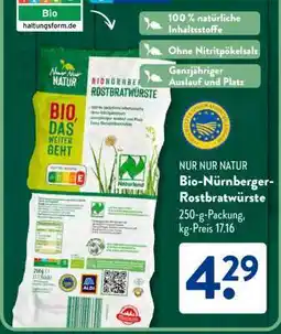 Aldi Süd Bio Nürnberger Rostbratwürste Angebot