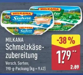 Aldi Nord MILKANA Schmelzkäsezubereitung Angebot