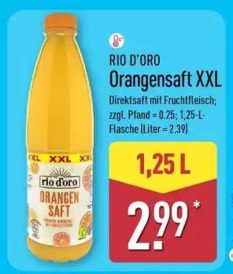 Aldi Nord RIO D’ORO Orangensaft XXL Angebot