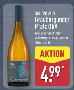 Aldi Nord SCHÖNLAUB Grauburgunder Pfalz QbA Angebot
