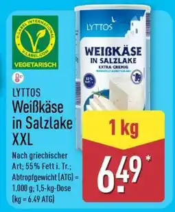 Aldi Nord LYTTOS Weißkäse in Salzlake XXL Angebot
