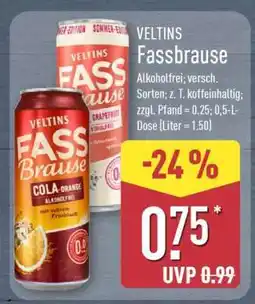 Aldi Nord VELTINS Fassbrause Angebot