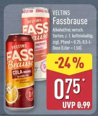 Aldi Nord VELTINS Fassbrause Angebot