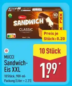 Aldi Nord MUCCI Sandwich-Eis XXL Angebot