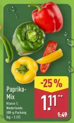 Aldi Nord Paprika Mix Angebot