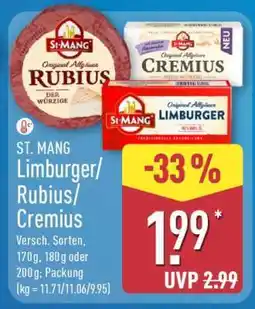 Aldi Nord ST. MANG Limburger/Rubius/Cremius Angebot