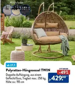 Aldi Nord Polyrattan-Hängesessel TWIN Angebot