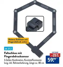 Aldi Nord Faltschloss mit Fingerabdrucksensor Angebot