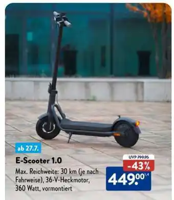 Aldi Nord E-Scooter 1.0 Angebot