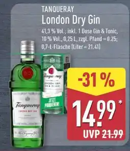 Aldi Nord Tanqueray London Dry Gin Angebot