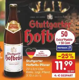 Netto Marken-Discount Stuttgarter Hofbräu Pilsner Angebot