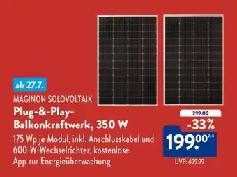 Aldi Nord MAGINON SOLOVOLTAIK Plug-&-Play-Balkonkraftwerk, 350 W Angebot