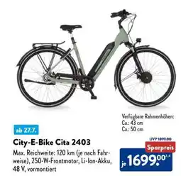 Aldi Nord City-E-Bike Cita 2403 Angebot