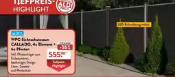 Aldi Nord WPC-Sichtschutzzaun CALLADO, 4x Element + 6x Pfosten Angebot