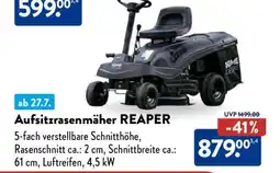 Aldi Nord Aufsitzrasenmäher REAPER Angebot