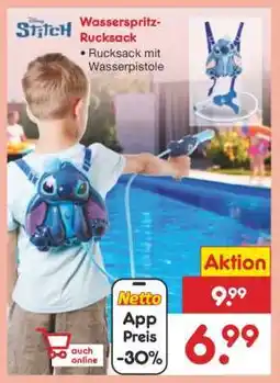Netto Marken-Discount Wasserspritz-Rucksack Angebot