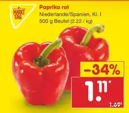 Netto Marken-Discount Paprika rot Angebot