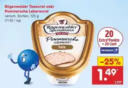 Netto Marken-Discount Rügenwalder Teewurst oder Pommersche Leberwurst Angebot