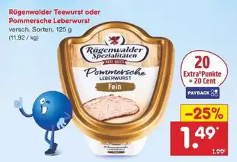 Netto Marken-Discount Rügenwalder Teewurst oder Pommersche Leberwurst Angebot