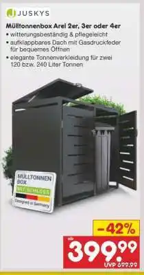 Netto Marken-Discount Mülltonnenbox Arel 2er, 3er oder 4er Angebot