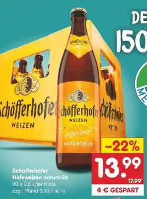 Netto Marken-Discount Schöfferhofer Hefeweizen Naturtrüb Angebot