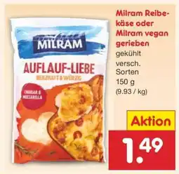 Netto Marken-Discount Milram Reibekäse oder Milram vegan gerieben Angebot
