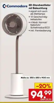 Netto Marken-Discount 3D-Standventilator mit Beleuchtung Angebot
