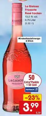 Netto Marken-Discount La Gioiosa Frizzante Rosé trocken Angebot