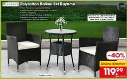 Netto Marken-Discount Polyrattan Balkon Set Bayamo Angebot