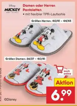 Netto Marken-Discount Damen oder Herren Pantoletten Angebot