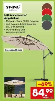 Netto Marken-Discount LED Sonnenschirm/Ampelschirm Angebot