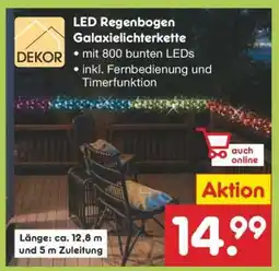 Netto Marken-Discount LED Regenbogen Galaxielichterkette Angebot