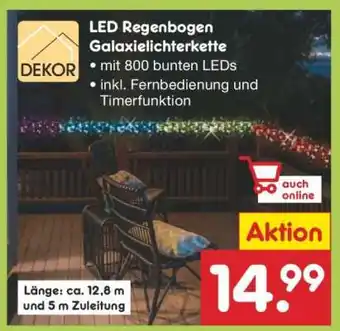 Netto Marken-Discount LED Regenbogen Galaxielichterkette Angebot