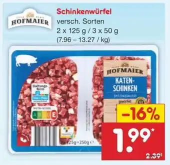Netto Marken-Discount Schinkenwürfel Angebot