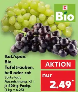 Kaufland Ital./span. Bio Tafeltrauben, hell oder rot Angebot