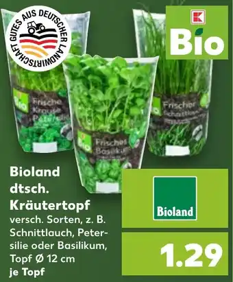 Kaufland Bioland dtsch. Kräutertopf Angebot