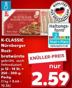 Kaufland K-CLASSIC Nürnberger Rostbratwürste Angebot