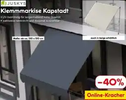 Netto Marken-Discount Juskys Klemmmarkise Kapstadt Angebot