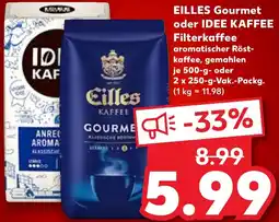 Kaufland EILLES Gourmet oder IDEE KAFFEE Filterkaffee Angebot