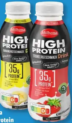 Lidl Milbona High Protein Erdbeergeschmack-Drink Angebot