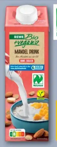 REWE Center Rewe Bio Mandeldrink vegan Angebot