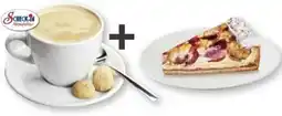 Scheck-in-Center Scheck-in Manufaktur Tasse Kaffee+1 Stück Quark-Zwetschgenkuchen Angebot
