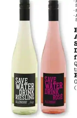 Scheck-in-Center Allendorf Save Water Drink Riesling Angebot