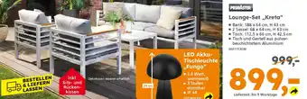 Globus Baumarkt PRIMASTER Lounge-Set „Kreta“ Angebot