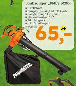 Globus Baumarkt PRIMASTER Laubsauger „,PMLS 3200" Angebot