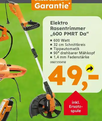 Globus Baumarkt PRIMASTER Rasentrimmer ,,600 PMRT Da❝ Angebot