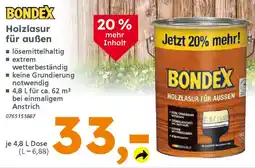 Globus Baumarkt BONDEX Holzlasur für außen Angebot