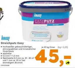 Globus Baumarkt KNAUF Streichputz Easy Angebot